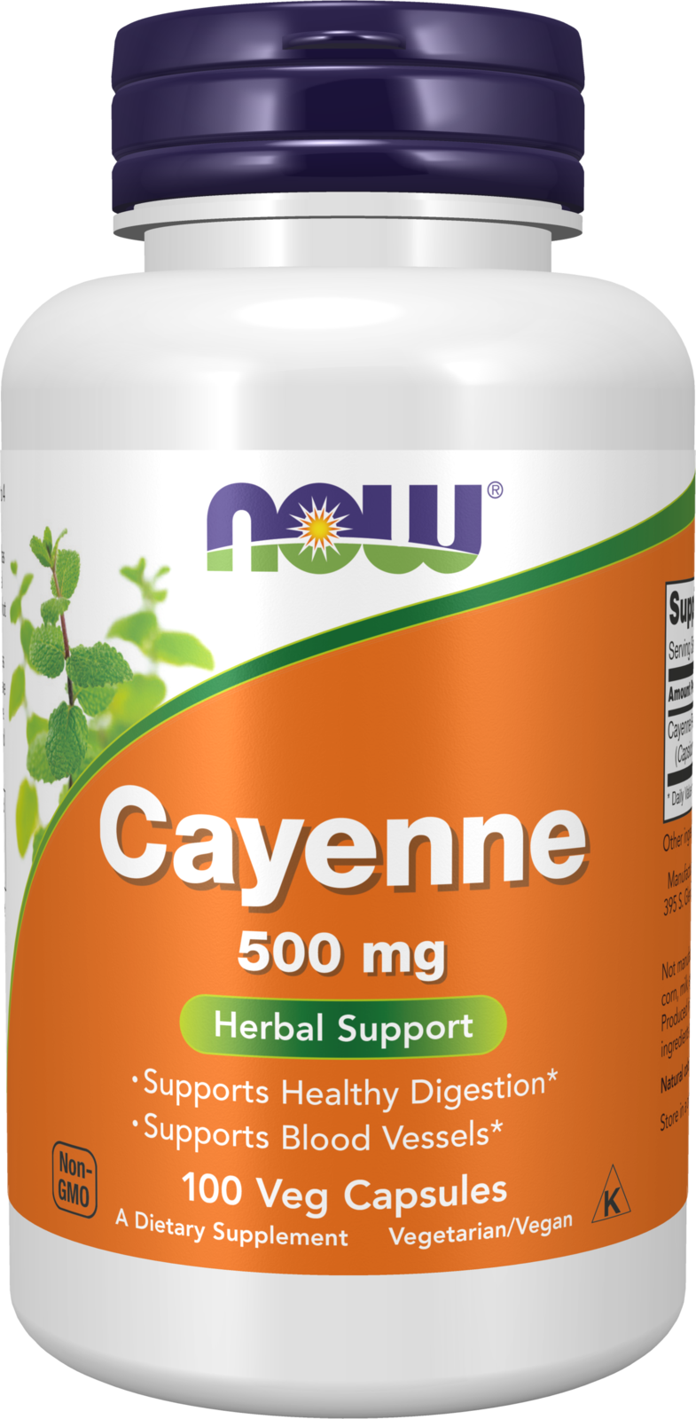 NOW Supplements, Cayenne (Capsicum annuum) 500 mg, 100 Veg Caps
