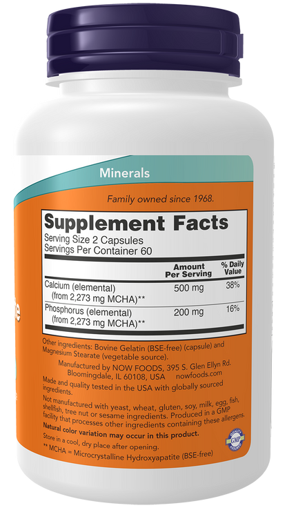 NOW Supplements, Calcium Hydroxyapatite, Supports Bone Health*, 120 Caps