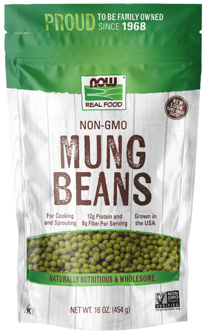 NOW Foods, Mung Beans, For Cooking and Sprouting, 1 lb