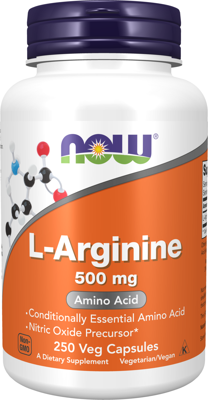 NOW Supplements, L-Arginine 500 mg, Amino Acid, 250 Veg Caps