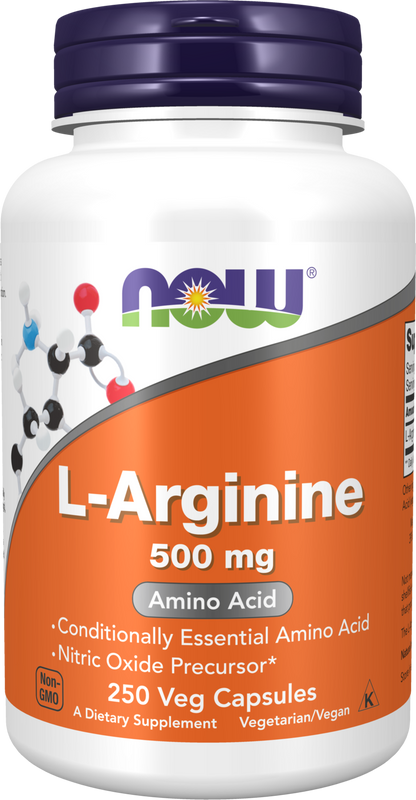 NOW Supplements, L-Arginine 500 mg, Amino Acid, 250 Veg Caps