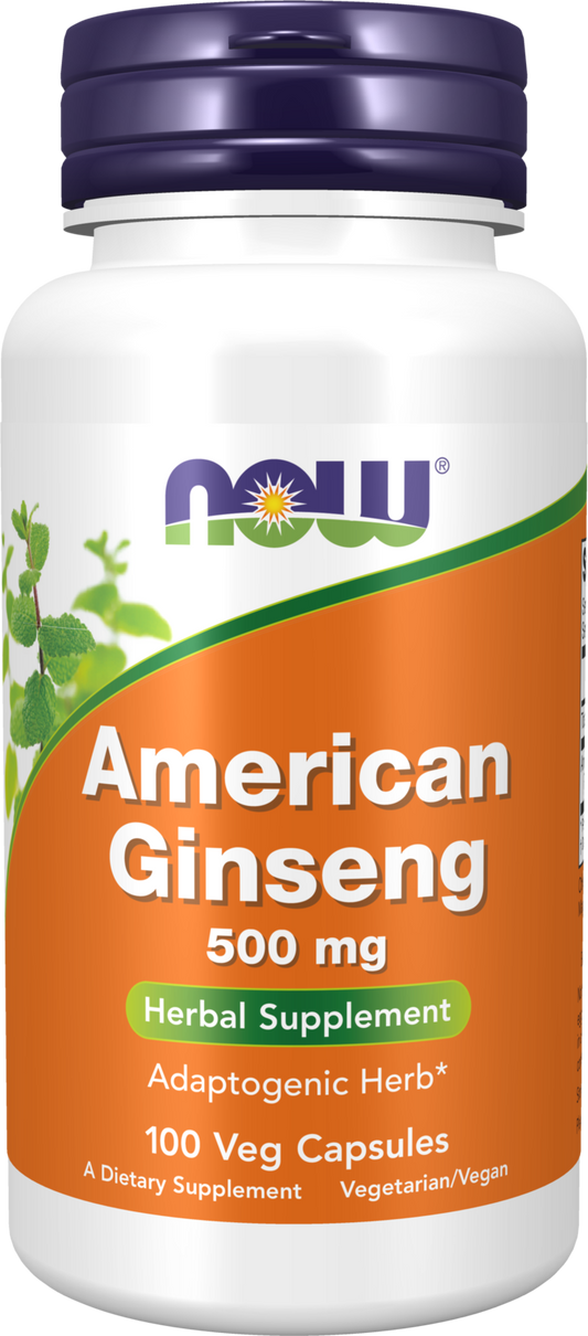 NOW Supplements, American Ginseng Extract, Adaptogenic*, 100 Veg Caps