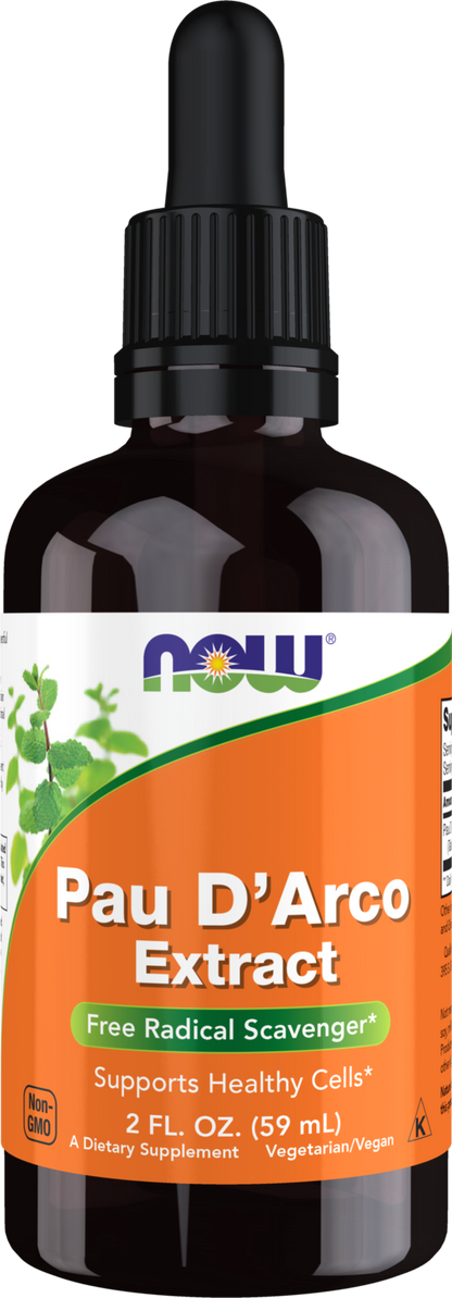 NOW Supplements, Pau D'Arco Extract Liquid with Dropper, 2 oz