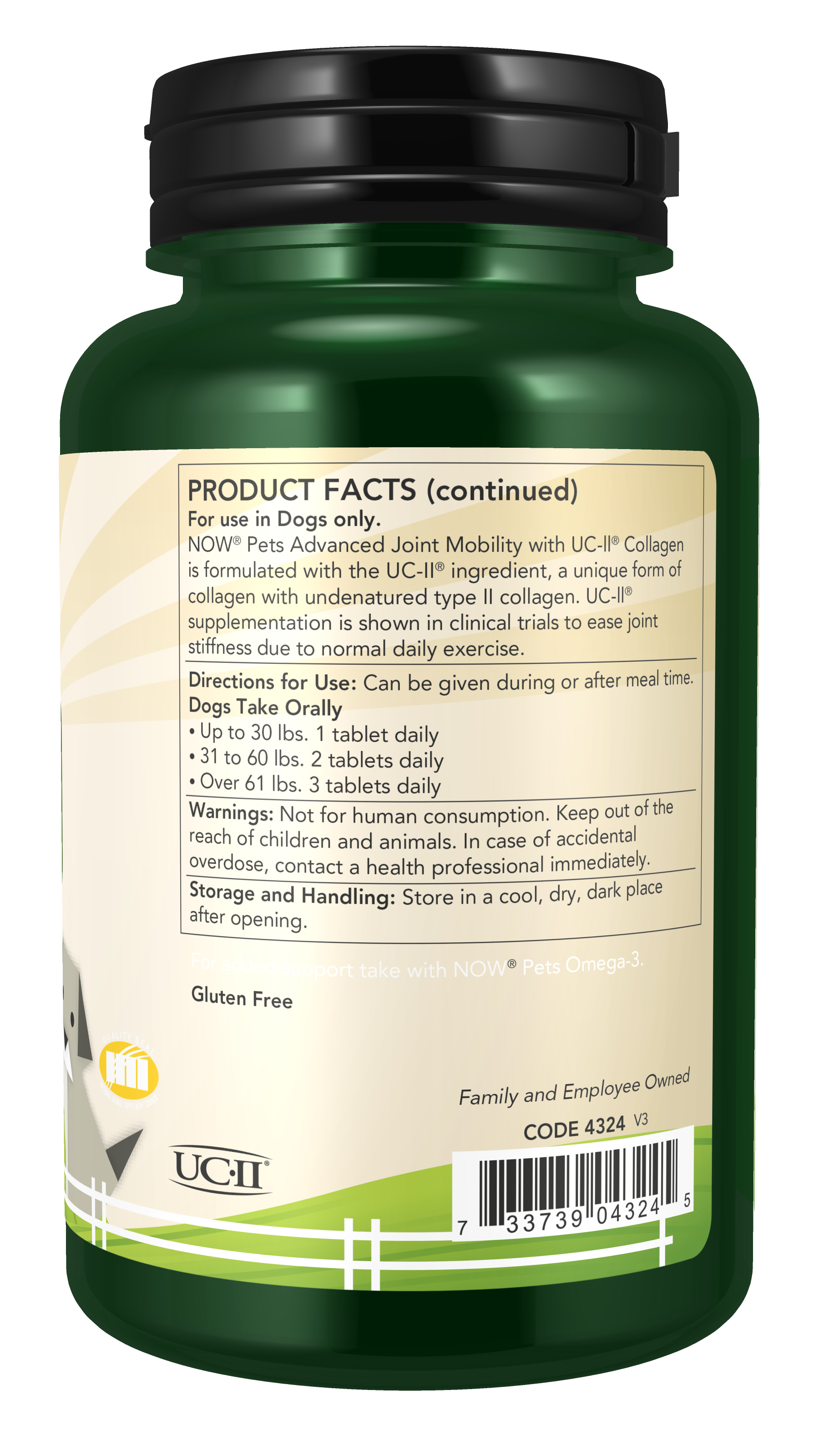 NOW® Pets, UC-II® Advanced Joint Mobility Dogs, 60 Chewable Tablets