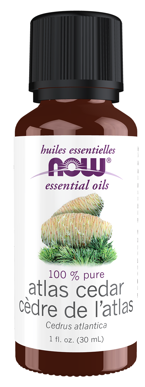 NOW Essential Oils, Atlas Cedar Oil, Undiluted, Steam Distilled, 1 fl. oz