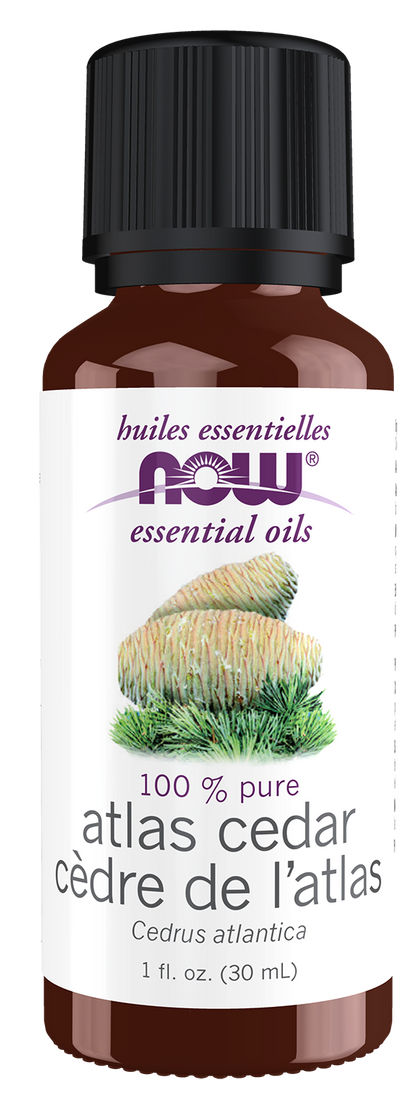 NOW Essential Oils, Atlas Cedar Oil, Undiluted, Steam Distilled, 1 fl. oz