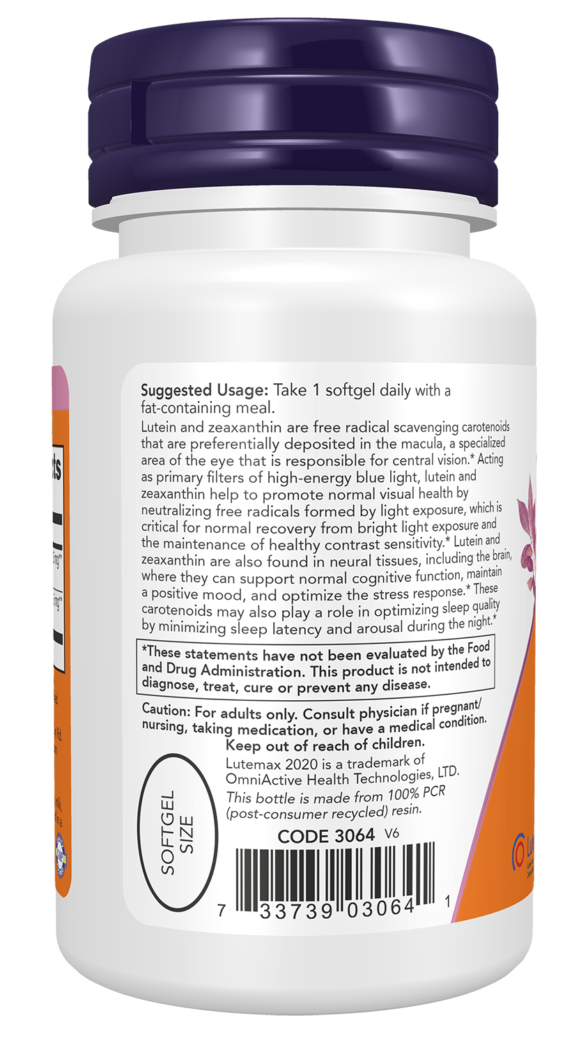 NOW Supplements, Lutein & Zeaxanthin with 25 mg and 5 mg, 60 Softgels