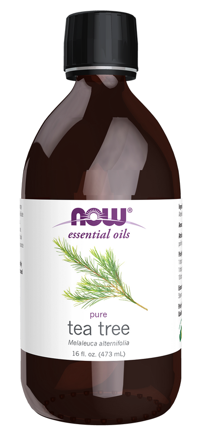 NOW Essential Oils, Tea Tree Oil, Steam Distilled, Undiluted, 16 fl. oz