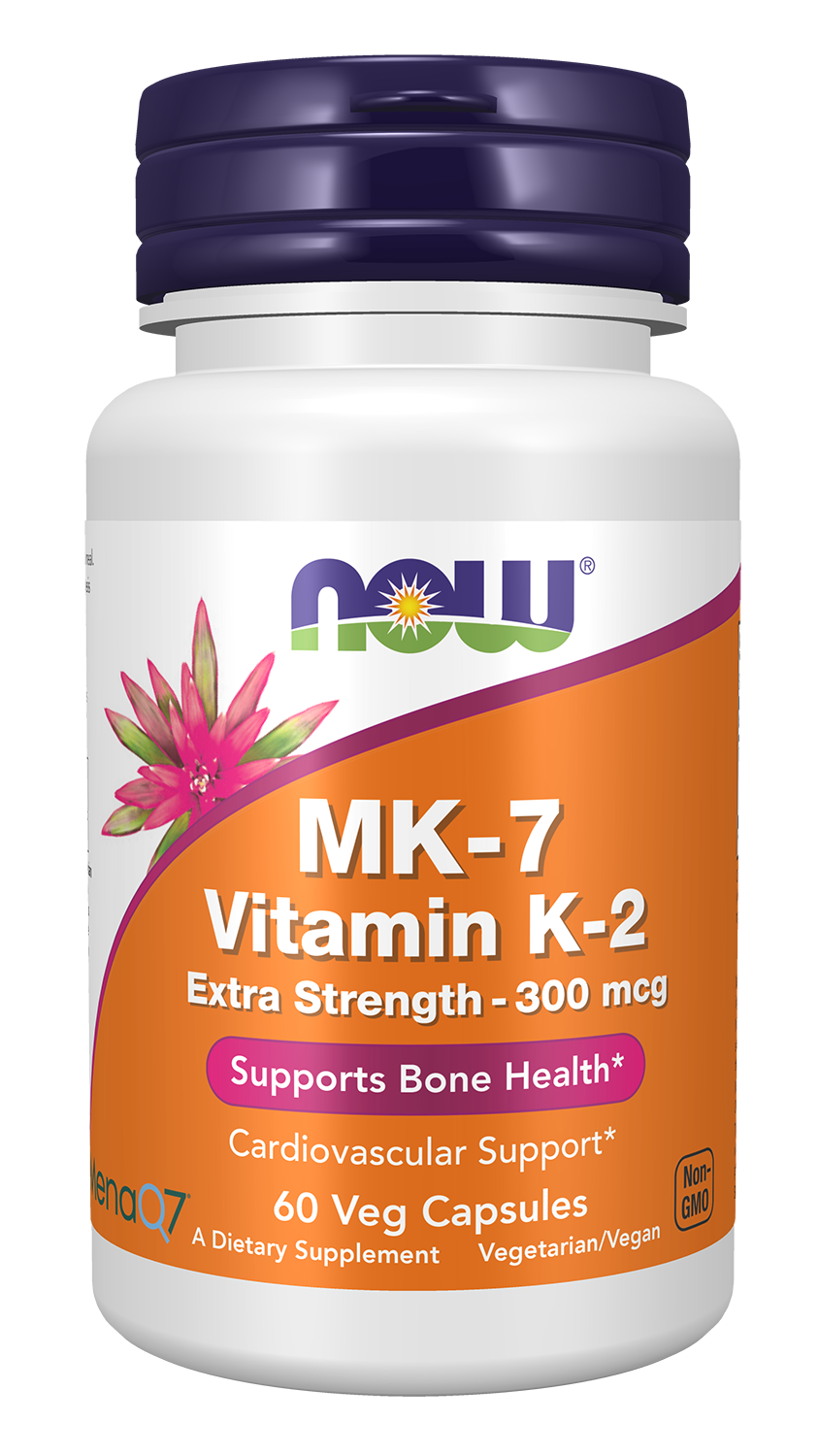 NOW Supplements, Vitamin K2 (MK-7) 300 mcg, Extra Strength, 60 Veg Caps