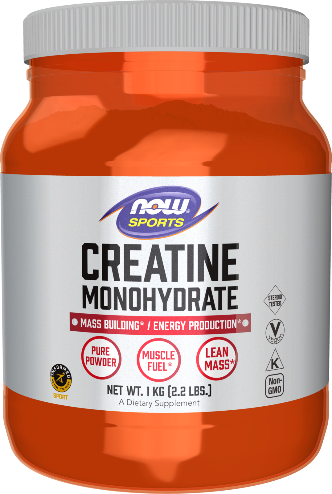 NOW Sports, Creatine Monohydrate Powder, Muscle Fuel*, 2.2 lbs
