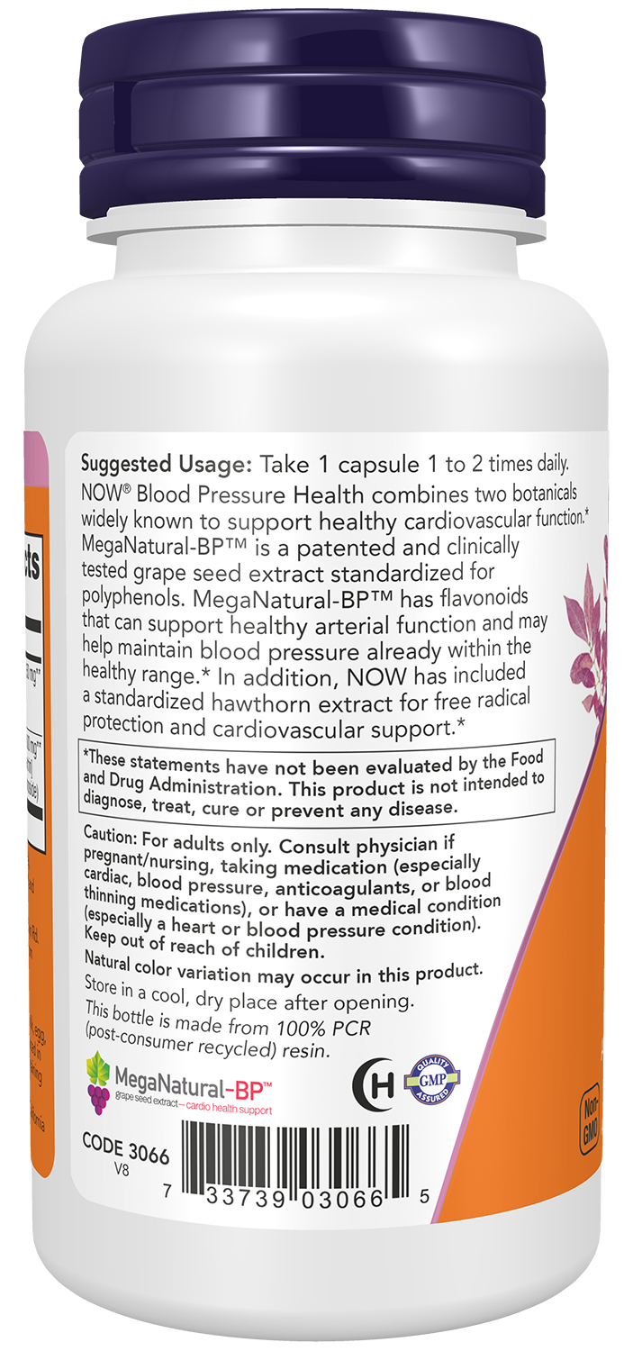 NOW Supplements, Blood Pressure Health with MegaNatural®-BP™,  90 Veg Caps