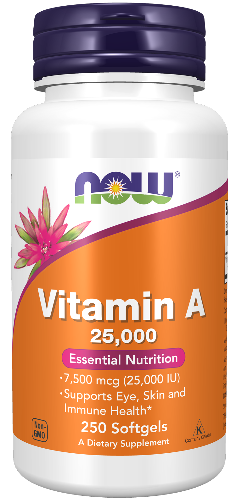 NOW Supplements, Vitamin A (Fish Liver Oil) 25,000 IU, 250 Softgels