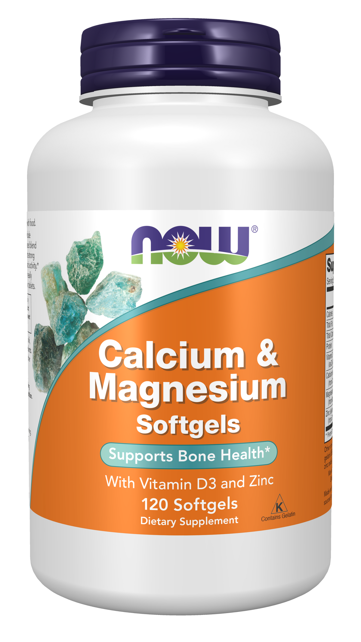 NOW Supplements, Calcium & Magnesium with  D-3 & Zinc,120 Softgels