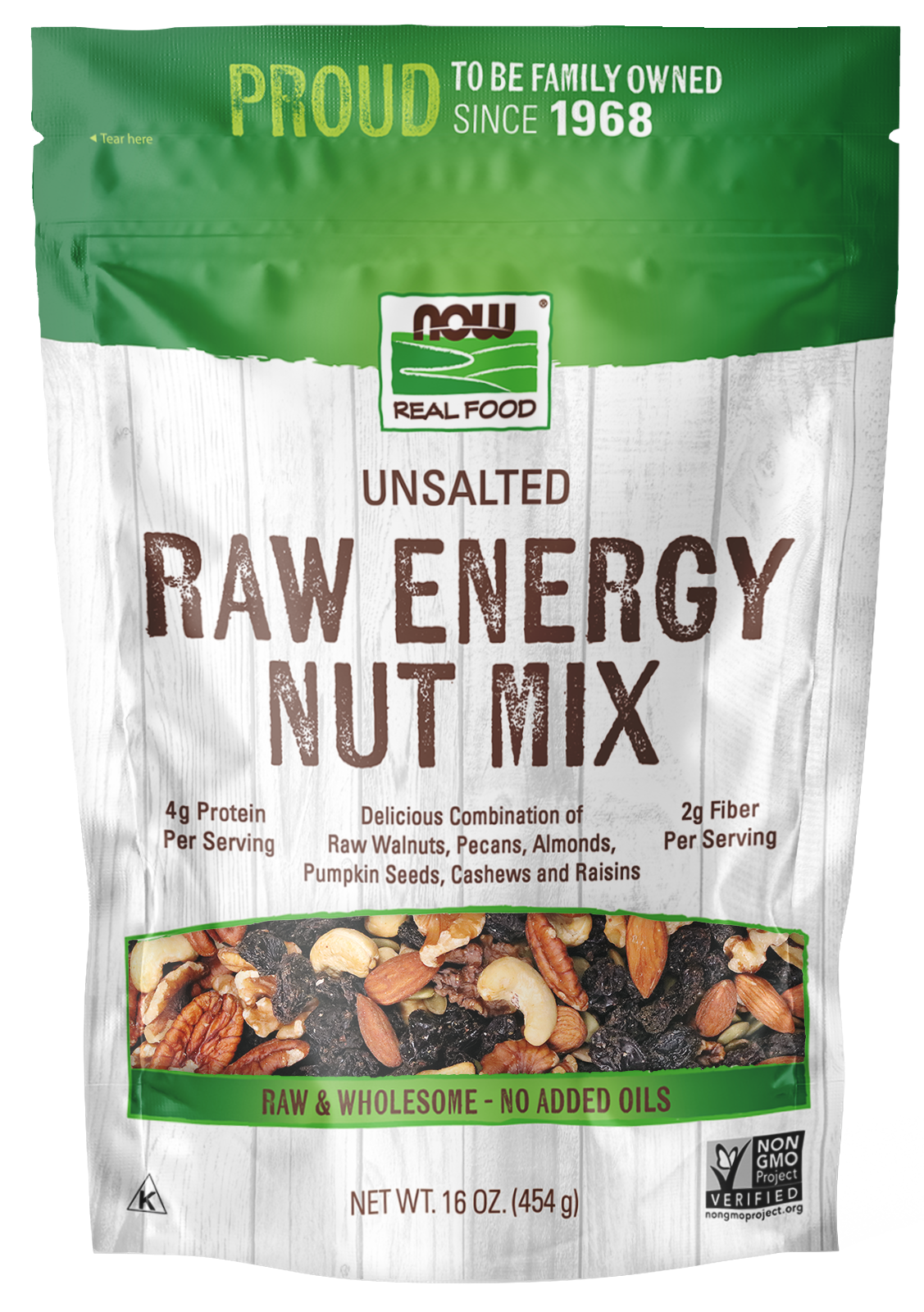 NOW Foods, Raw Energy Nut Mix, Great-Tasting, Source of Iron, 16 oz