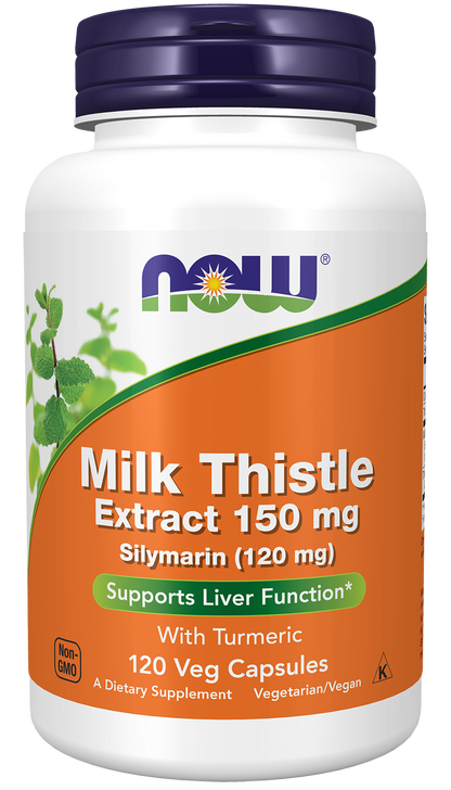 NOW Supplements, Silymarin Milk Thistle Extract 150 mg, 120 Veg Caps