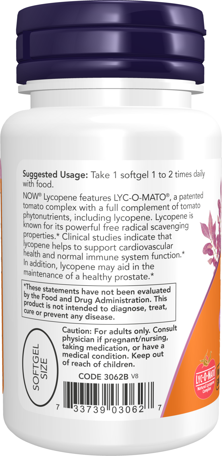 NOW Supplements, Lycopene 20 mg with Extract from Tomatoes, 50 Softgels
