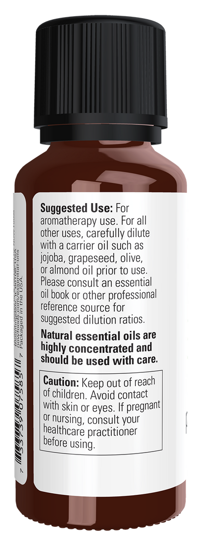 NOW Essential Oils, Peppermint Oil, Steam Distilled, Undiluted, 1 fl. oz