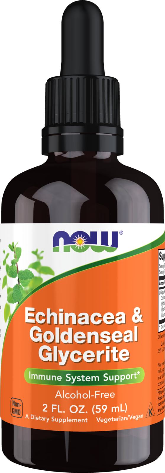 NOW Supplements, Echinacea & Goldenseal Glycerite with Dropper, 2 fl. oz