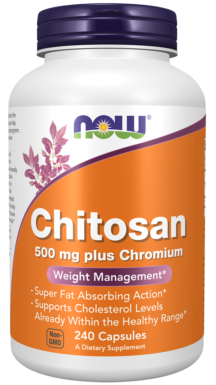 NOW Supplements, Chitosan 500 mg plus Chromium, 240 Veg Caps