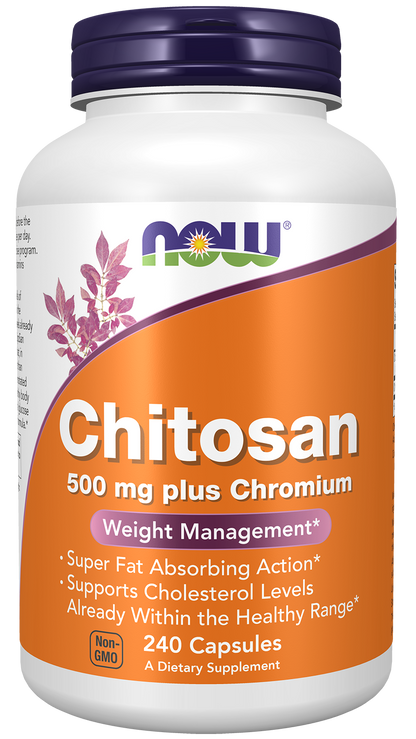 NOW Supplements, Chitosan 500 mg plus Chromium, 240 Veg Caps