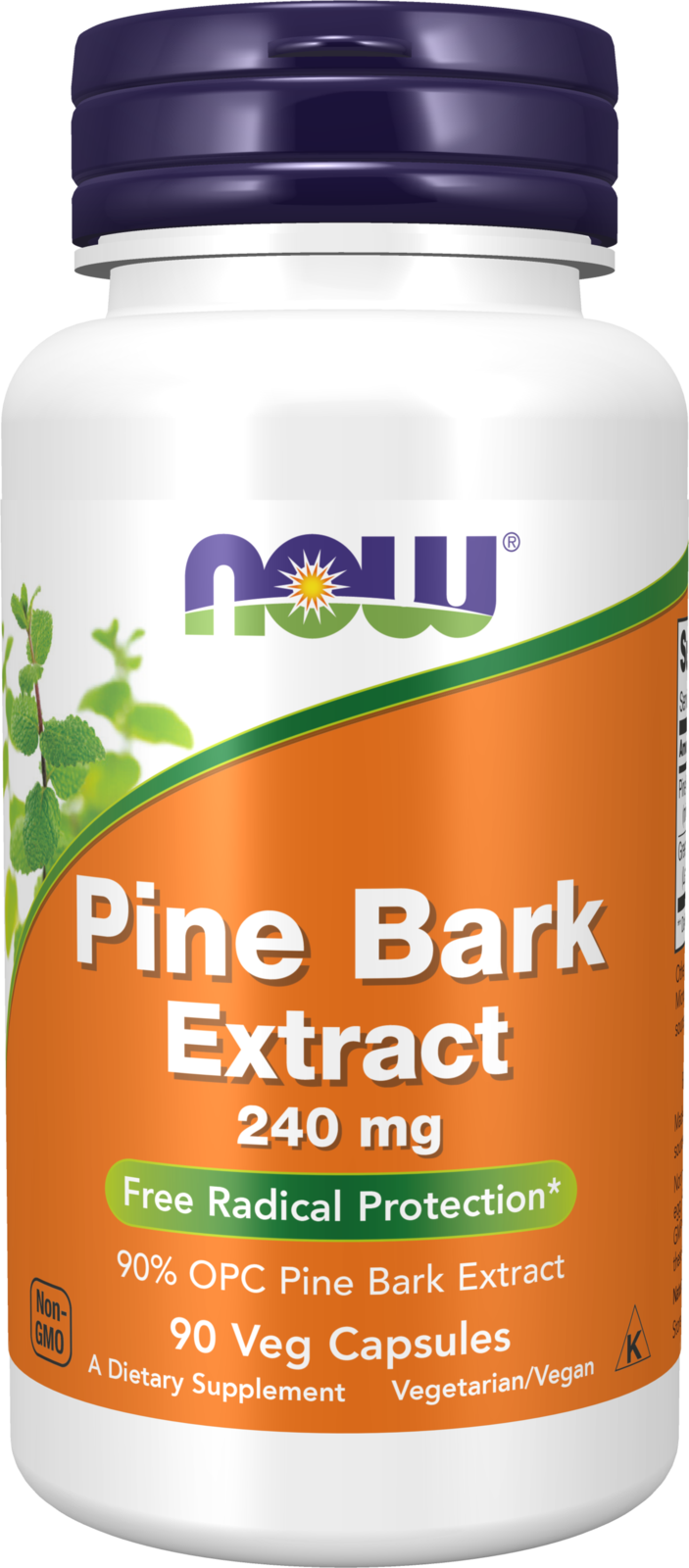 NOW Supplements, Pine Bark Extract 240 mg, 90% OPC Pine Bark, 90 Veg Caps