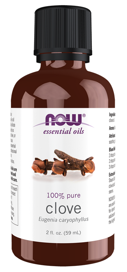 NOW Essential Oils, Clove Oil, Undiluted, Steam Distilled, 2 fl. oz