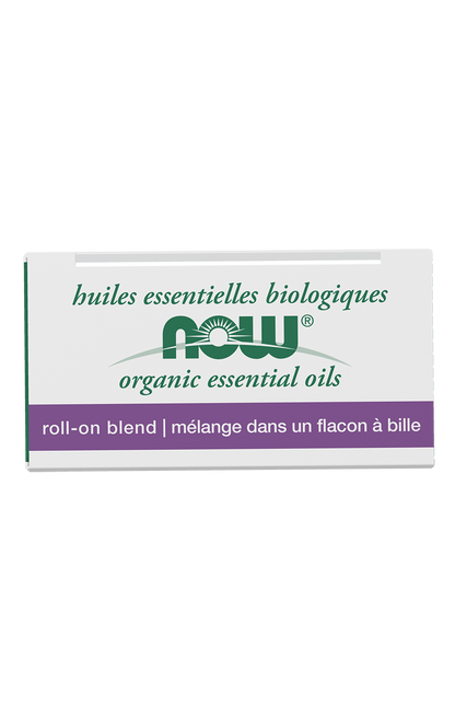 NOW Essential Oils, Organic Lavender Calming Roll-On, 10 mL