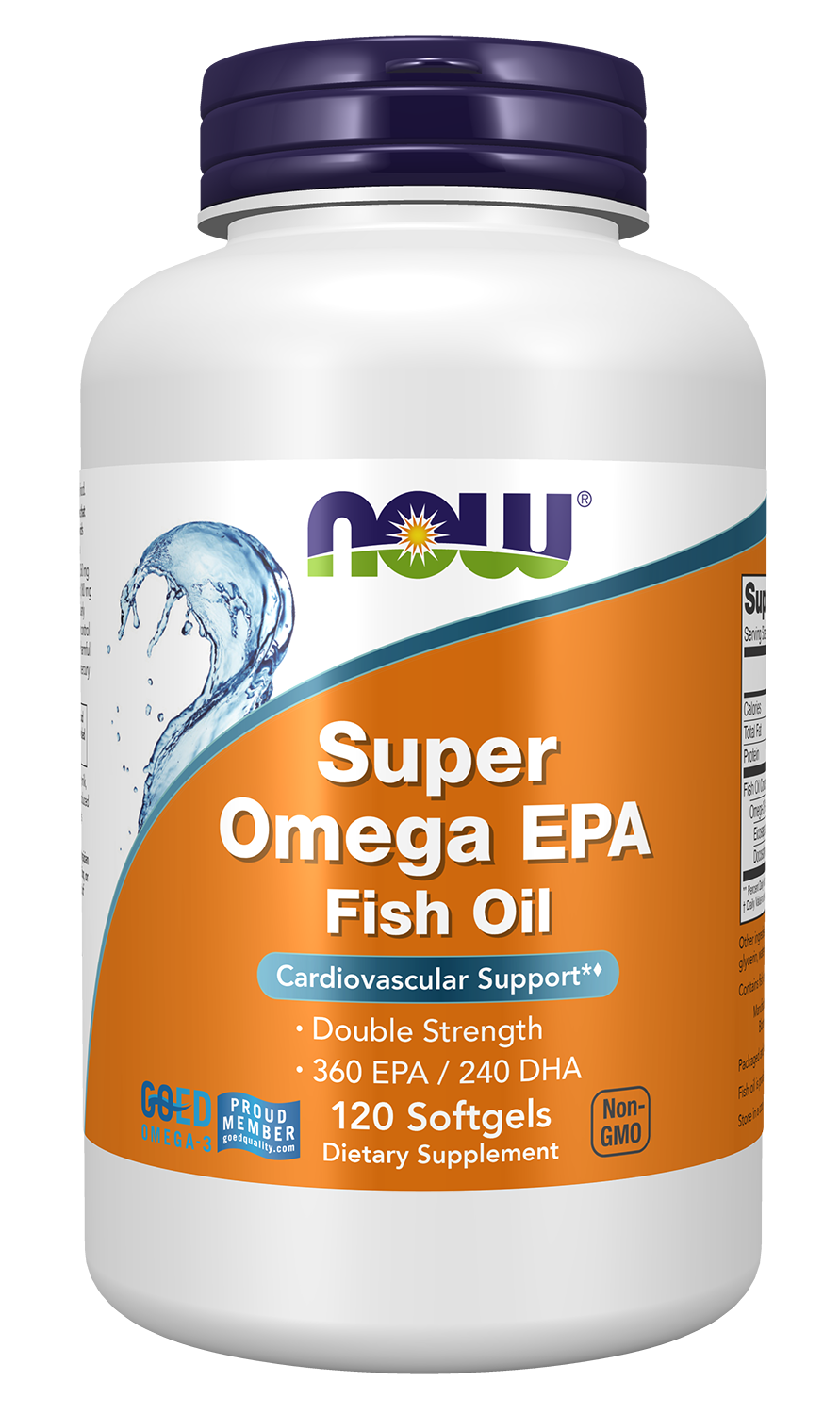 NOW Supplements, Super Omega EPA, Molecularly Distilled, 120 Softgels