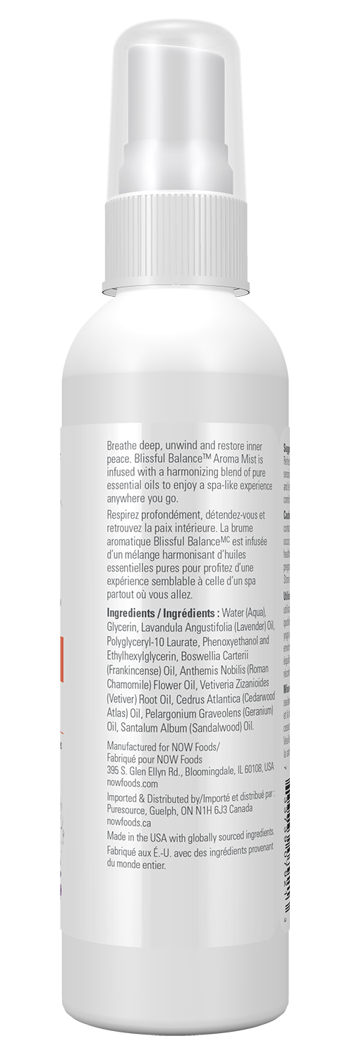 NOW Essential Oils, Blissful Balance™ Balancing Aroma Room Mist,  4 fl. oz