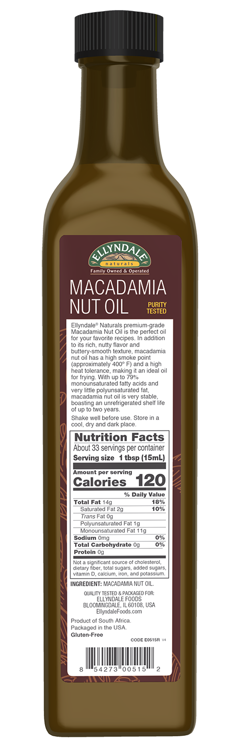 NOW Foods, Macadamina Nut Oil , Cold Pressed, Glass Bottle, 16.9 fl. oz