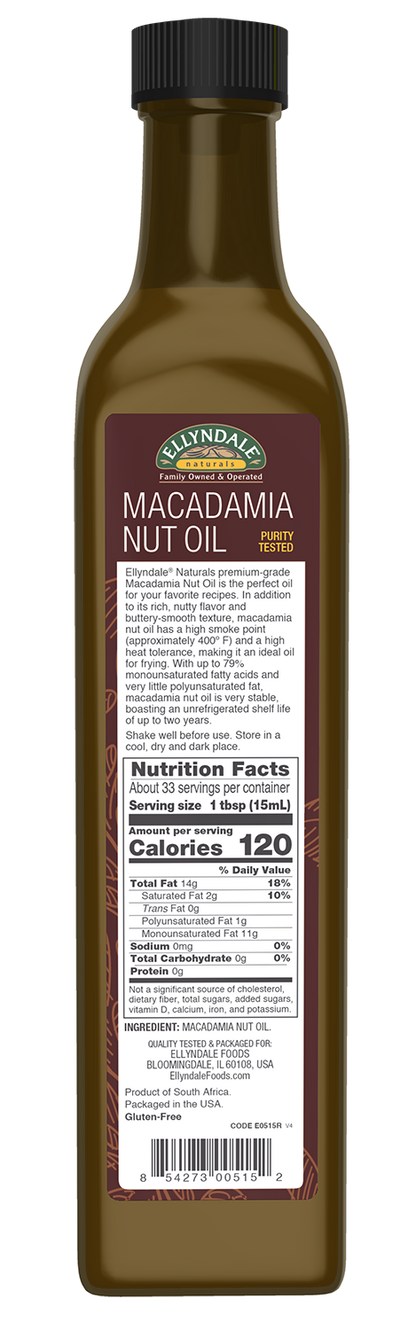 NOW Foods, Macadamina Nut Oil , Cold Pressed, Glass Bottle, 16.9 fl. oz