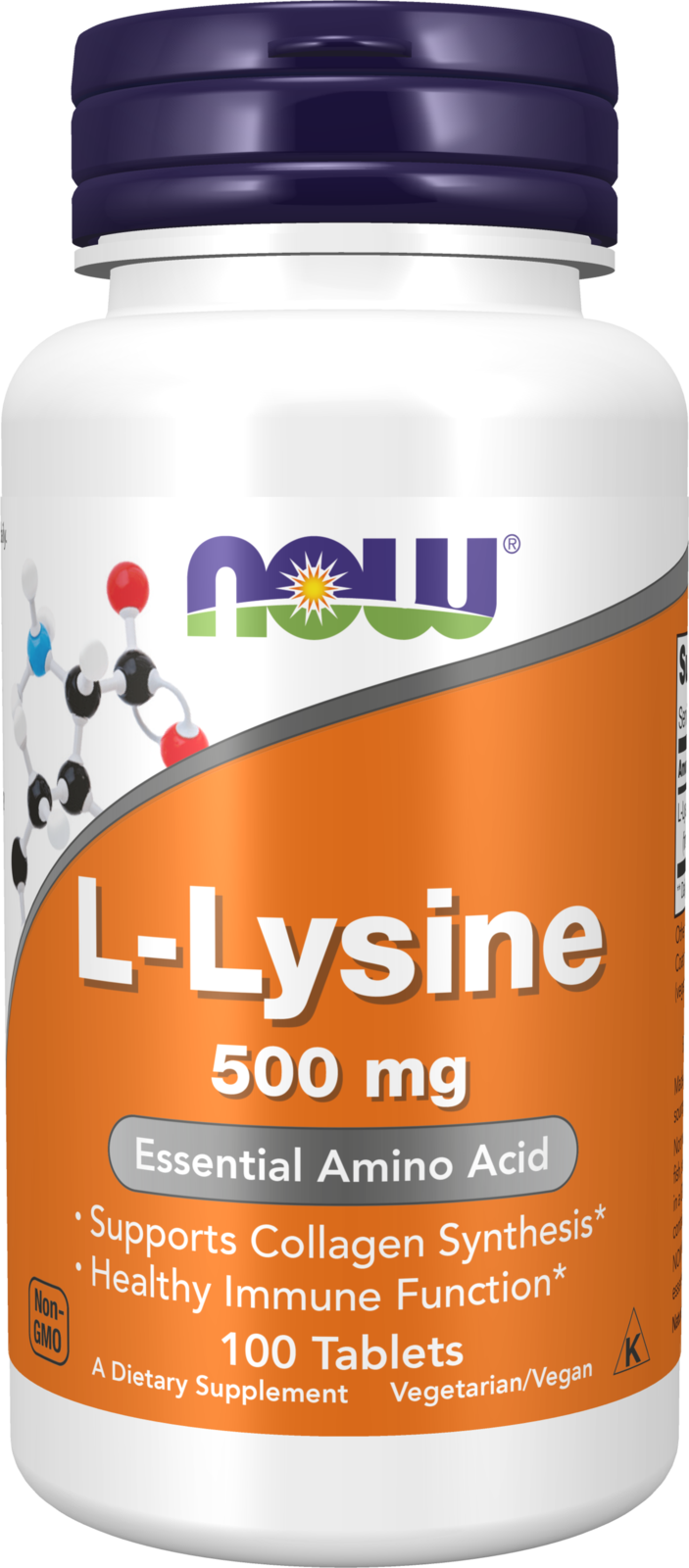 NOW Supplements, L-Lysine 500 mg, Amino Acid, 100 Tabs
