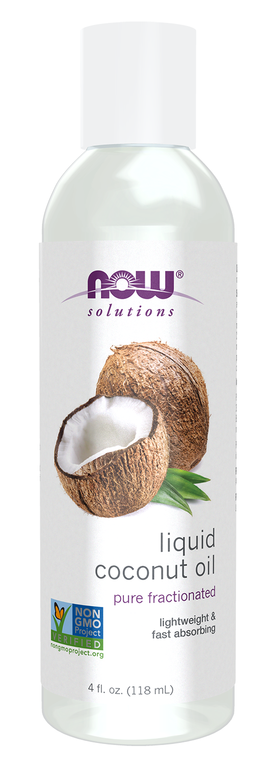 NOW Solutions, Liquid Coconut Oil, Light and Nourishing, 4 fl. oz