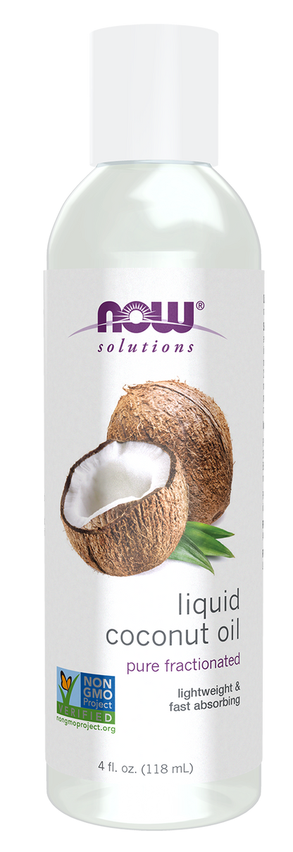 NOW Solutions, Liquid Coconut Oil, Light and Nourishing, 4 fl. oz