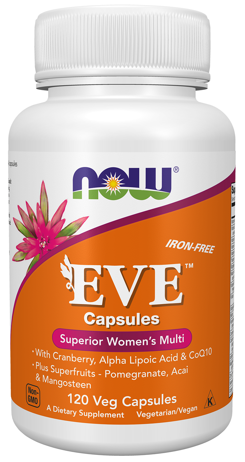 NOW Supplements, Eve™ Women's Multivitamin, Iron-Free, 120 Veg Caps