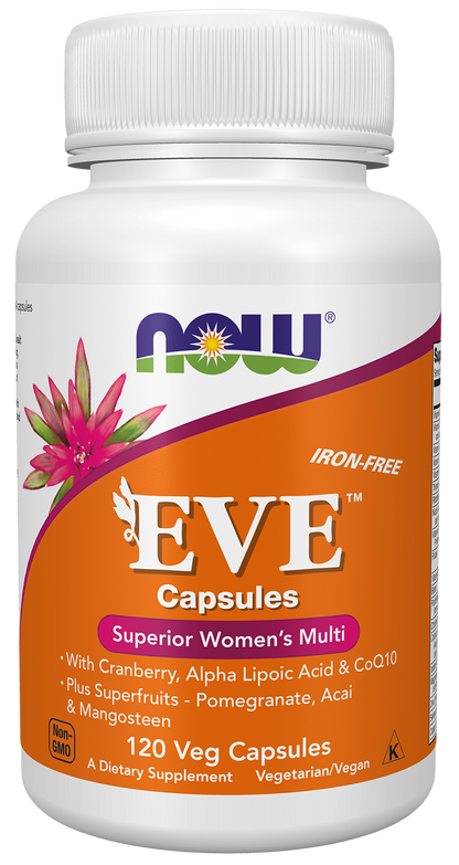 NOW Supplements, Eve™ Women's Multivitamin, Iron-Free, 120 Veg Caps