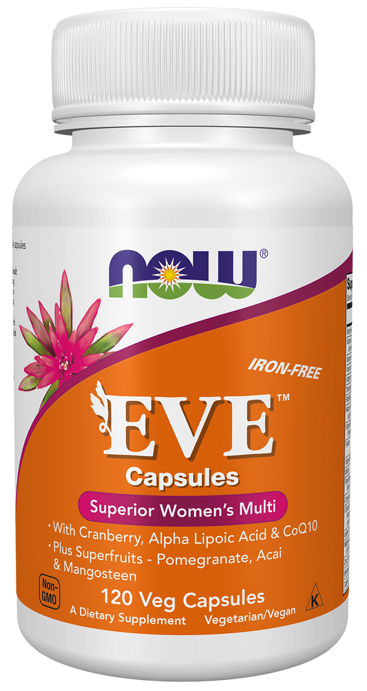 NOW Supplements, Eve™ Women's Multivitamin, Iron-Free, 120 Veg Caps