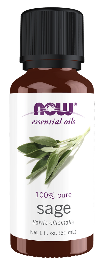 NOW Essential Oils, Sage Oil, Undiluted, Steam Distilled, 1 fl. oz
