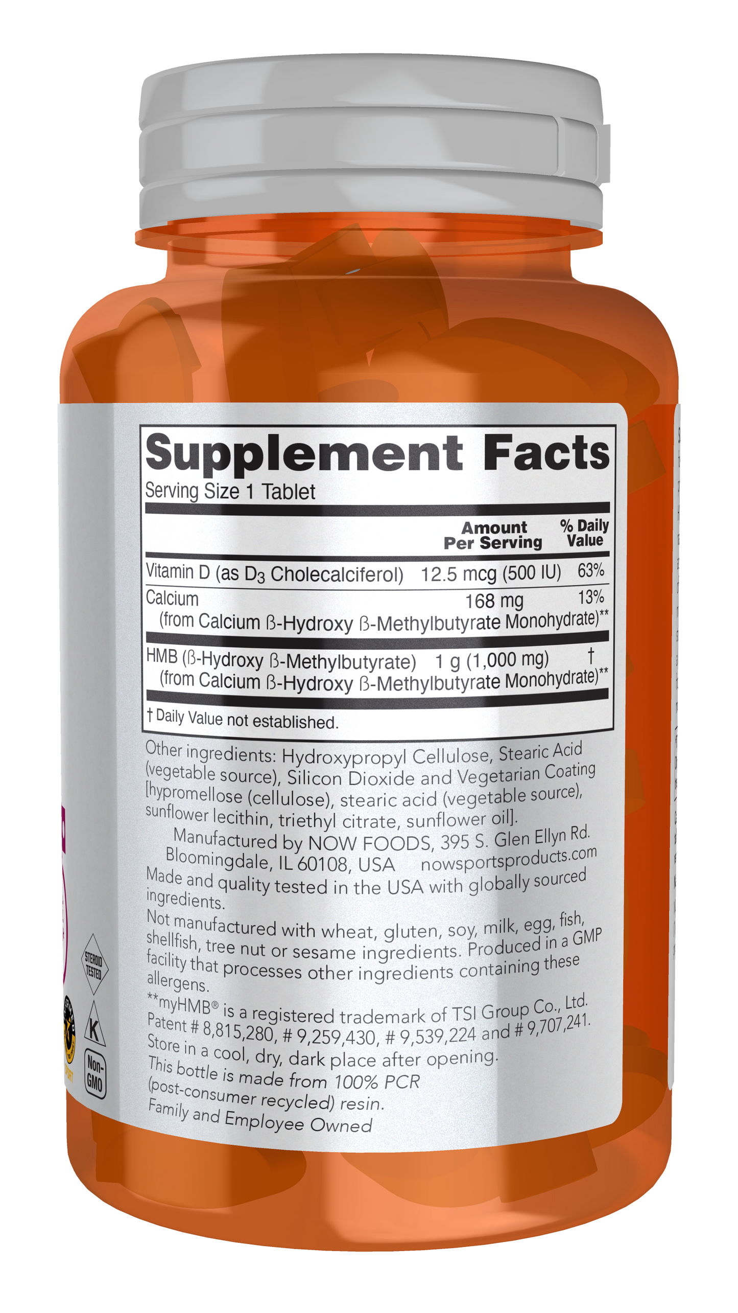 NOW Sports, HMB (β-Hydroxy β-Methylbutyrate) 1,000 mg, 90 Tabs