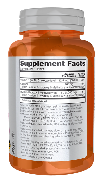 NOW Sports, HMB (β-Hydroxy β-Methylbutyrate) 1,000 mg, 90 Tabs