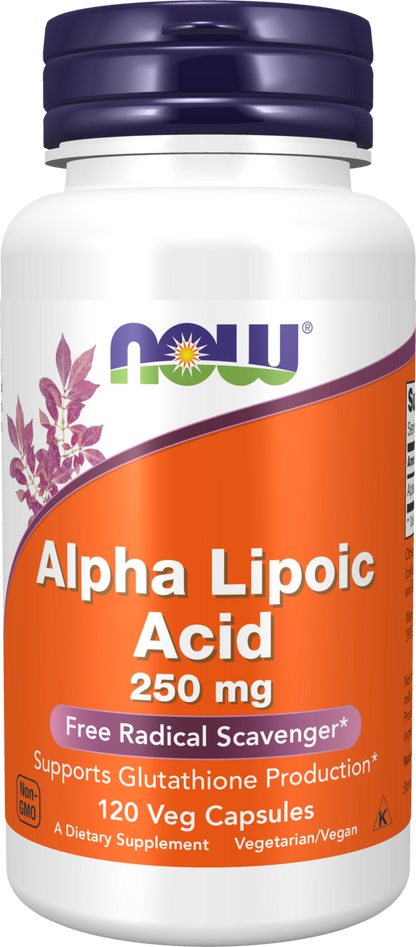 NOW Supplements, Alpha Lipoic Acid 250 mg, 120 Veg Caps