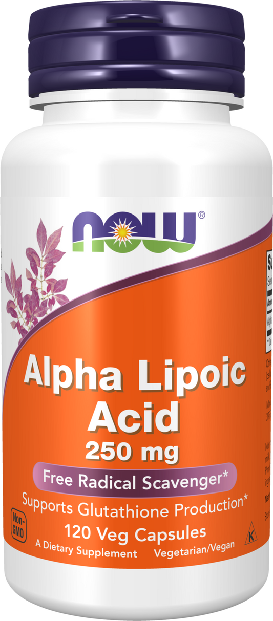 NOW Supplements, Alpha Lipoic Acid 250 mg, 120 Veg Caps