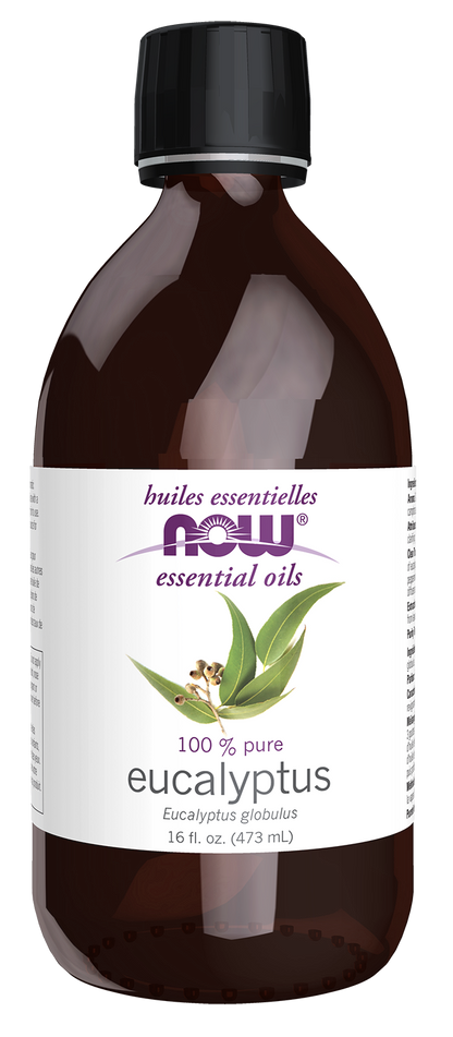NOW Essential Oils, Eucalyptus Oil, Undiluted, Steam Distilled, 16 fl. oz