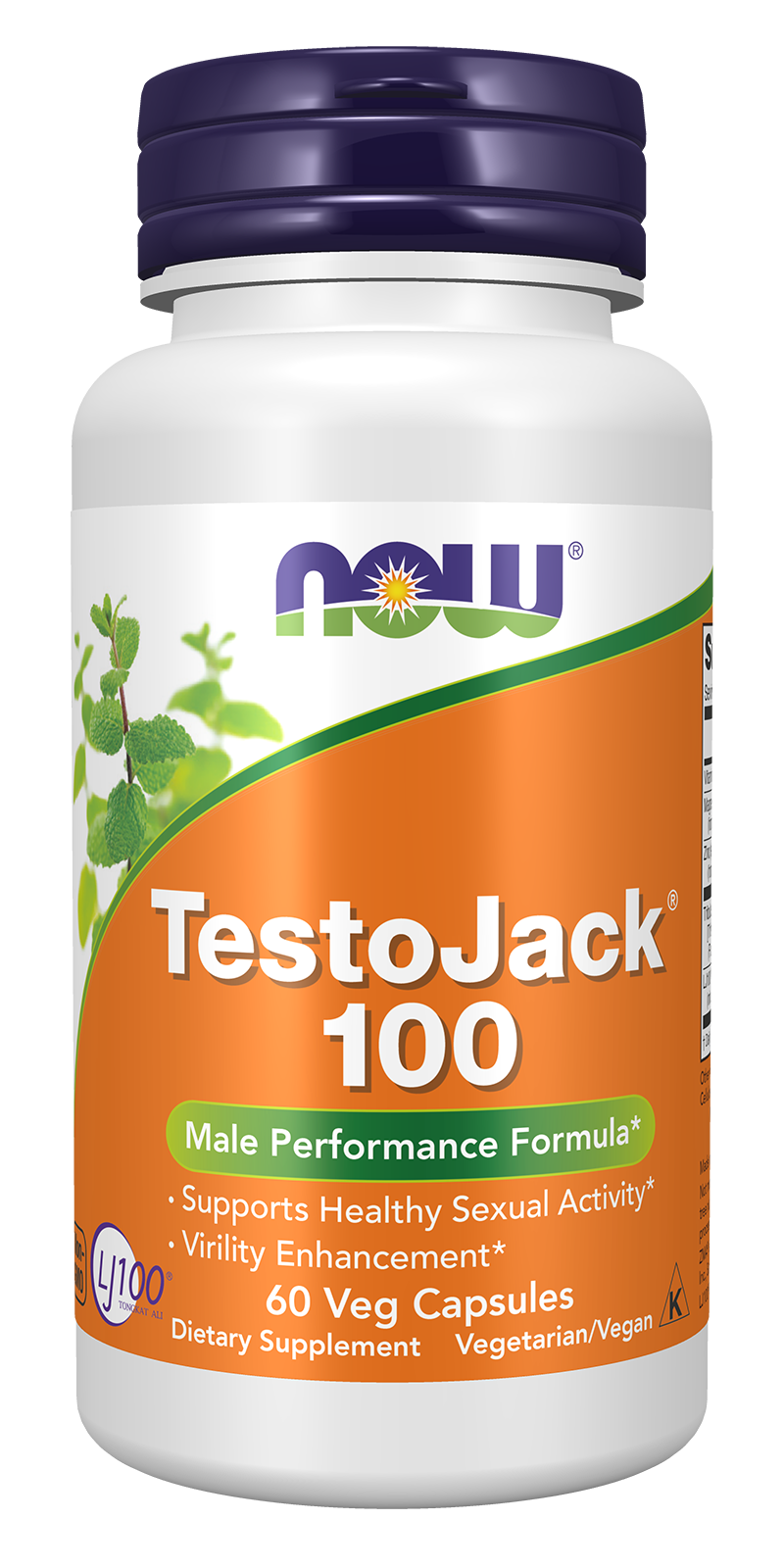 NOW Supplements, TestoJack™ 100 with LJ100®, Tongkat Ali, 60 Veg Caps