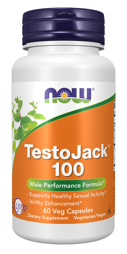 NOW Supplements, TestoJack™ 100 with LJ100®, Tongkat Ali, 60 Veg Caps