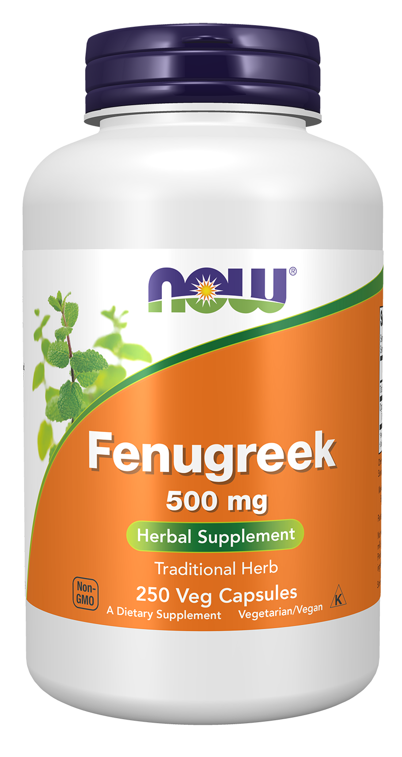 NOW Supplements, Fenugreek 500 mg, Herbal Supplement, 250 Veg Caps