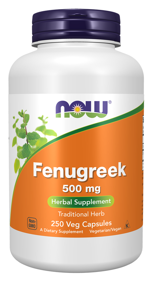 NOW Supplements, Fenugreek 500 mg, Herbal Supplement, 250 Veg Caps
