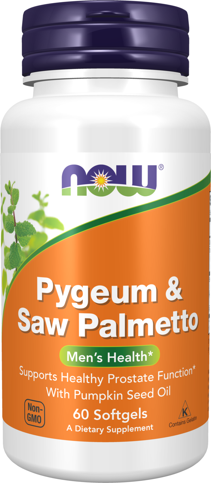 NOW Supplements, Pygeum & Saw Palmetto with Pumpkin Seed Oil, 60 Softgels