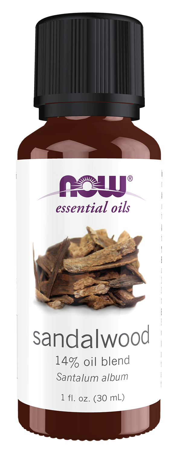 NOW Essential Oils, Sandalwood Oil in Jojoba, Grounding, 1 fl. oz