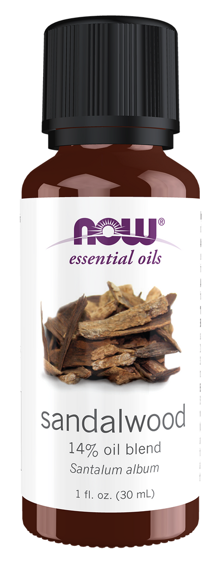 NOW Essential Oils, Sandalwood Oil in Jojoba, Grounding, 1 fl. oz